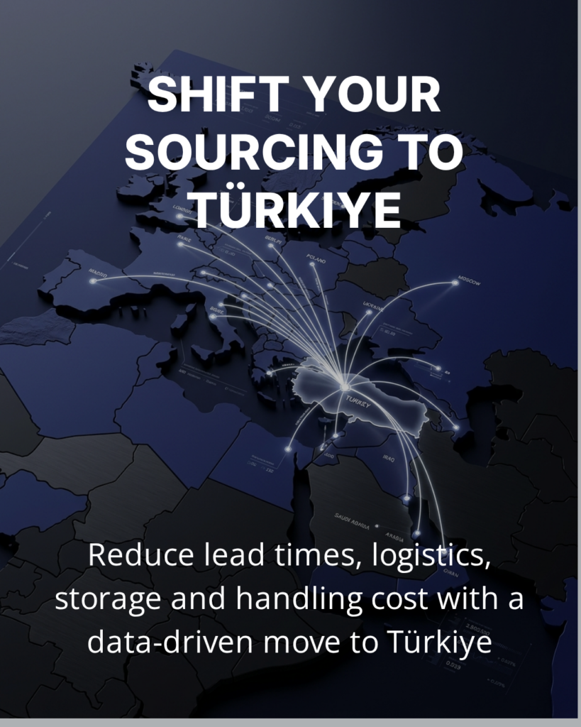Data-driven logistics and sourcing shift to Türkiye to reduce lead times and costs.